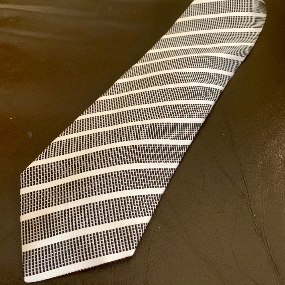 Giorgio Armani Regimental Tooled Silk Tie